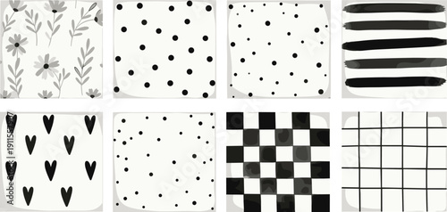 Collection of diverse stylized grass tufts, each rendered with varying densities and shades of green and brown hues, presented in a grid layout for easy selection and application