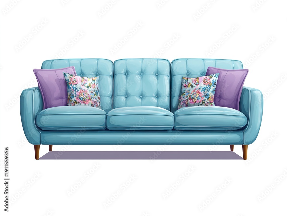 Fototapeta premium sofa isolated on white background