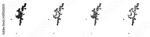 Sketch Shetland Islands outline map design set