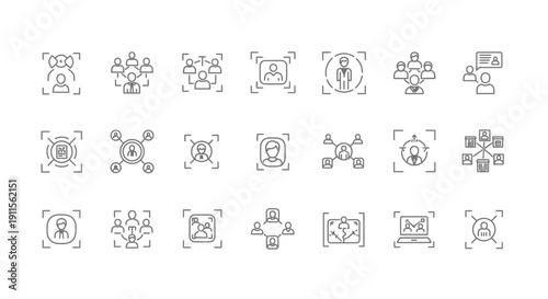 Collection of communication icons and symbols.