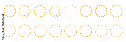 Golden starburst designs for ratings and reviews