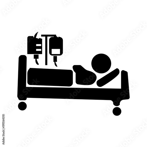 inpatients silhouette icon design