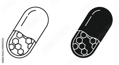 3D white and black soccer ball pill capsule icon isolated medical sports health supplement vector illustration