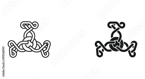 Celtic knot vector illustration isolated on white background minimalist design symbolism