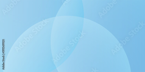 Abstract light blue background with soft overlapping transparent circles, minimalist geometric composition for cloud computing concept, global network connection backdrop,