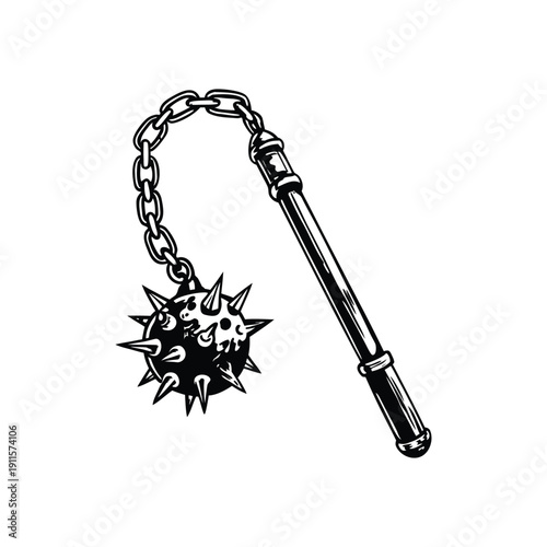 Black and white horror illustration of a human peering through a torn surface gripping vintage style vector art