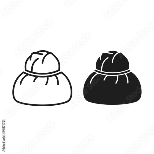 A black and white drawing of two hats side by side Vector