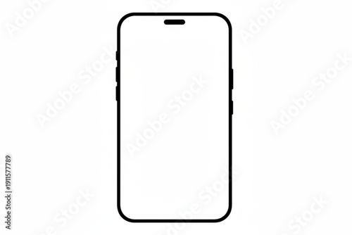 Smartphone: A sleek smartphone rendered in a clean, minimalist style, showcasing a modern, technology-driven design. 