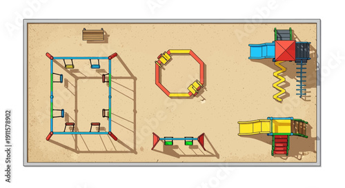 Toys for children play area.