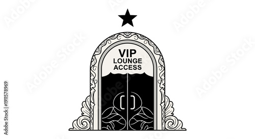 VIP lounge access door entrance.
