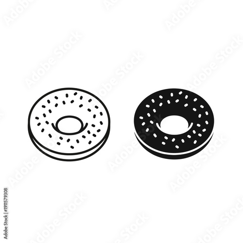 Detailed illustration of two brake discs Vector