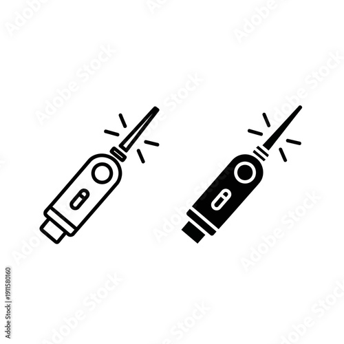 Two electrical connectors sparking when they meet Vector