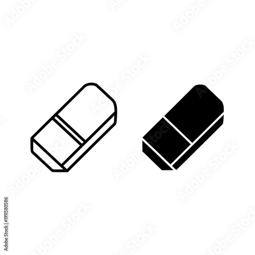 Two erasers side by side for comparison Vector