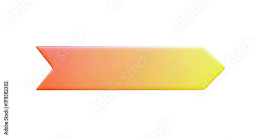 3D Orange and Yellow Gradient Arrow Banner