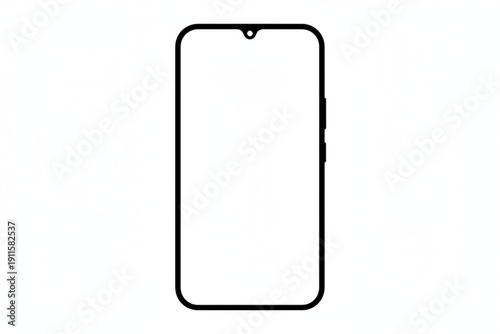 Minimalist Smartphone Design: A sleek and modern smartphone with a clean, uncluttered design, perfect for showcasing app interfaces or design mockups.