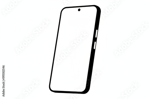 Modern Phone Mockup: Sleek and stylish smartphone angled, its blank screen offering limitless possibilities. 