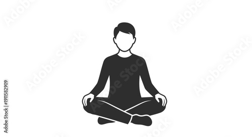 Person sitting in meditation posture.