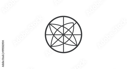 Geometric Shape Star Symbol Design.