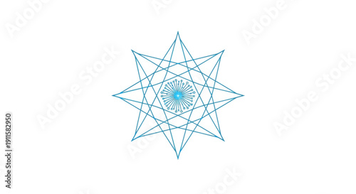 Geometric Star Symbol Design Element.