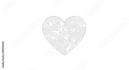 Heart Shape Metallic Silver Object.