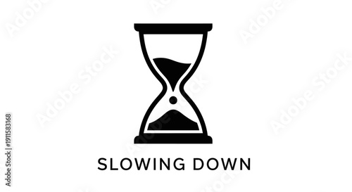 Hourglass timer symbol slowing down.