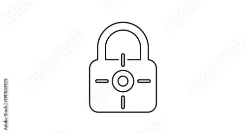 Padlock Icon Security Symbol Lock.