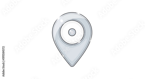 Map pointer icon, location symbol, navigation sign