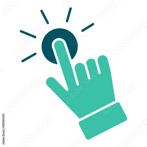 Hand clicking button interaction