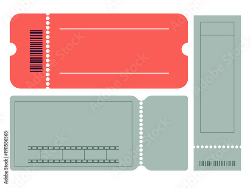モダンなチケット・クーポン券のデザインフレーム / Modern Ticket Design Frames