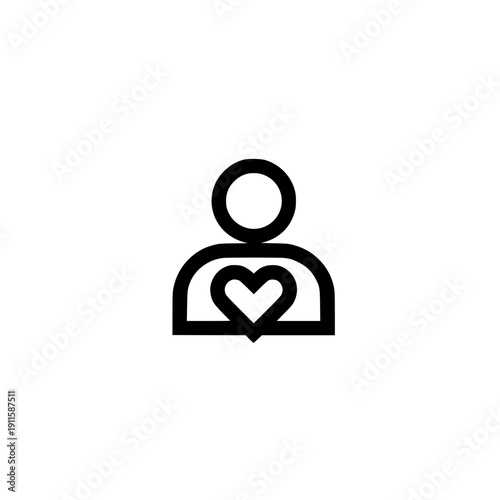 Creative logo showing individual figure carrying heart inside, highlighting kindness and vitality