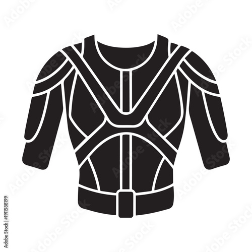 Illustrator Vector Superhero armor or costume design concept silhouette