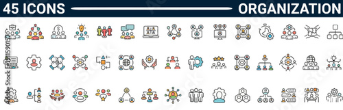 Collection of various icons representing different concepts and organizations displayed together