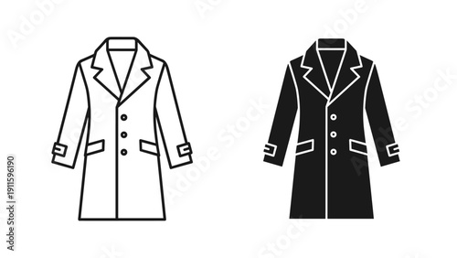Two coats with different colors and designs Vector