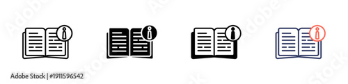 instruction icon set multiple style collection