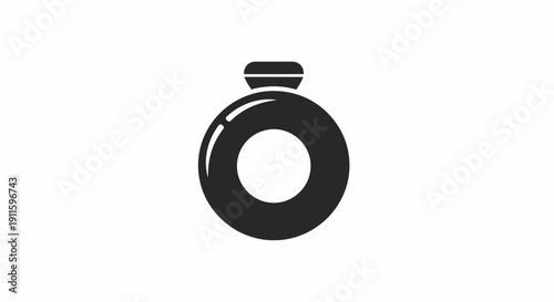 Black Diamond Ring Closeup View.