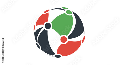 Colorful abstract globe logo symbol.