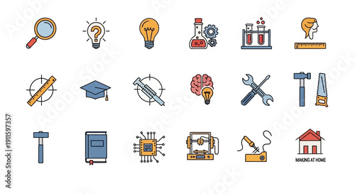 Collection of various tool icons.