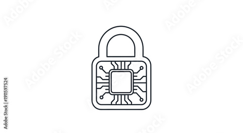 Digital padlock with circuit board.