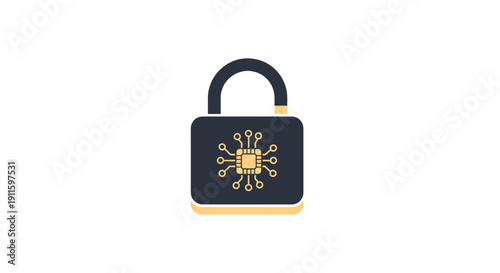 Black and gold combination lock.