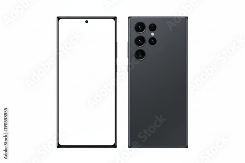 Elegant Smartphone: A sleek, modern smartphone, showcasing both its front and rear designs, offering a glimpse into the cutting-edge technology and design.