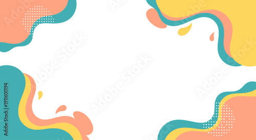 Abstract fluid shapes background, organic waves, pastel colors, modern design, empty space
