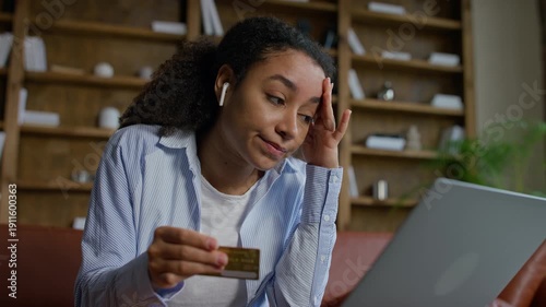 Worried Woman Facing Loan Problem Online