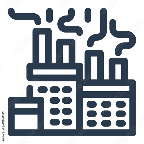 Industrial air pollution from factories and urban emissions