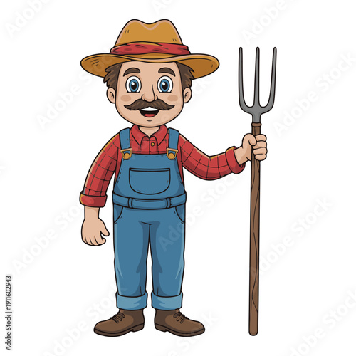farmer with a shovel