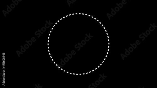Line dot circle frame animation. Rectangular doodle scribble motion graphics. dots rotating in a circle 4k video.