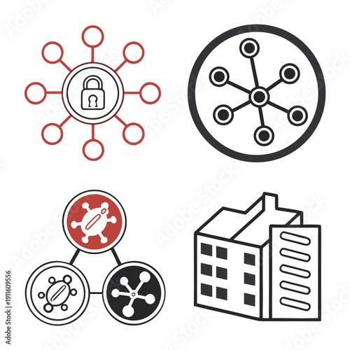 Collection of icons representing various restrictions and prohibitions Vector