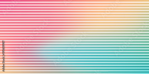 Abstract horizontal striped background with vibrant pink, orange, and teal gradients, featuring smooth color transitions and a modern digital aesthetic.