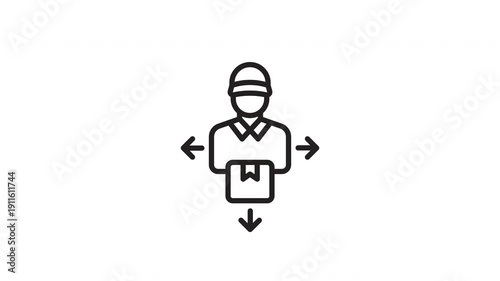 Animated Delivery Distribution Service Icon