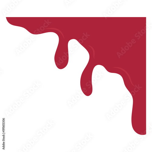 Red Blood Drip Corner Border