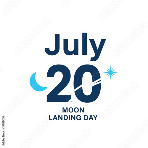 Marking the historic July 20 lunar landing anniversary, this impactful graphic celebrates humanity's incredible space exploration milestone, a